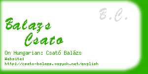 balazs csato business card